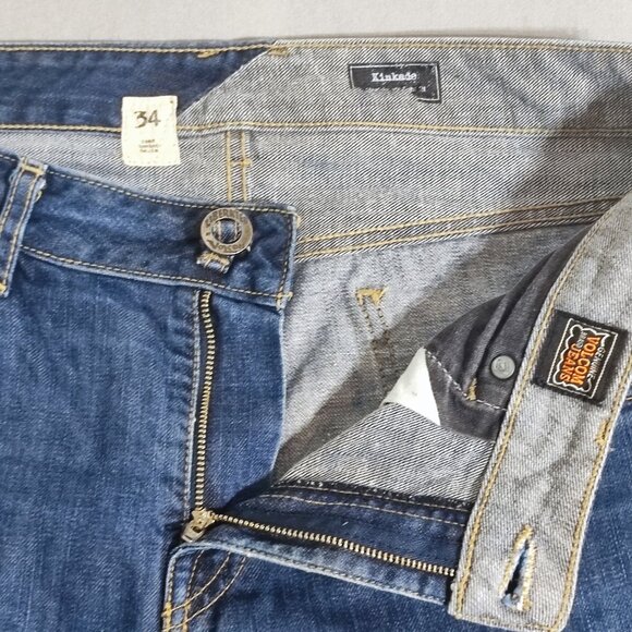 Volcom jeans men's size 34 ink blue Kinkade Classic fit straight leg jeans - Picture 11 of 16